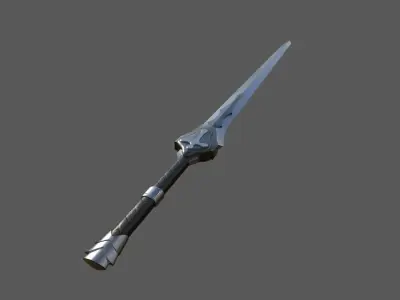 Fantasy sword Low-poly 3D model 14