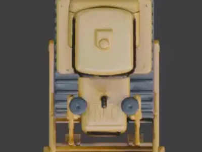 Industrial Heavy Bulldozer 3D Model Low-poly 3D model