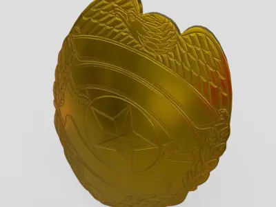 Police Badge 2 Low-poly 3D model