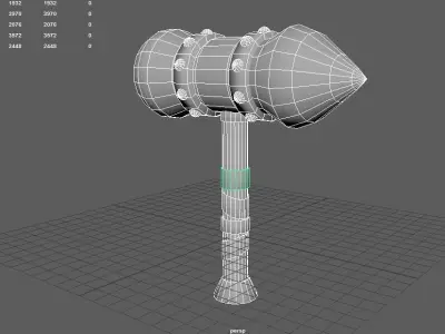 Great Axe - PBR Low-poly 3D model