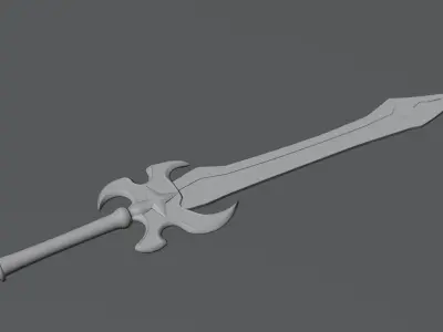Fantasy Sword Free low-poly 3D model purchase
