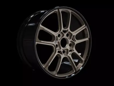 Forged Split Spoke Alu minum Alloy Wheel auto 3D model