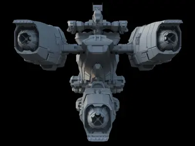 Space Battle Cruiser 3D model