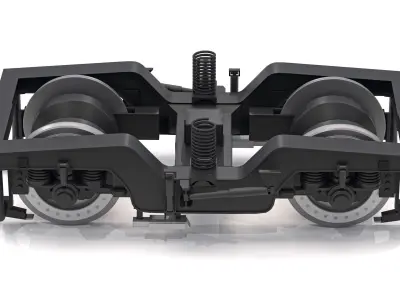 Train Wheel Bogie 3D model