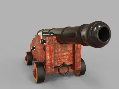 Naval Cannon 3D model by karim-2017