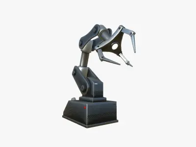 Robotic Hand A01 Dark Steel - Machinery Industrial Design Low-poly 3D model
