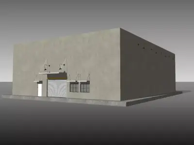 Simple Warehouse Sketchup model Free 3D model