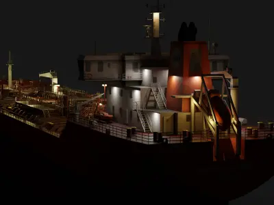 Oil Tanker Product Low-poly 3D model