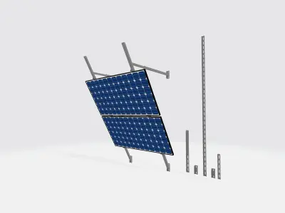 Solar Panel Stand L2 3D model