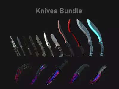 Knives Bundle 3D Model Pack