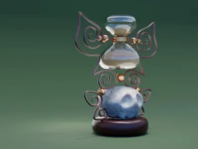 hourglass Low-poly 3D model