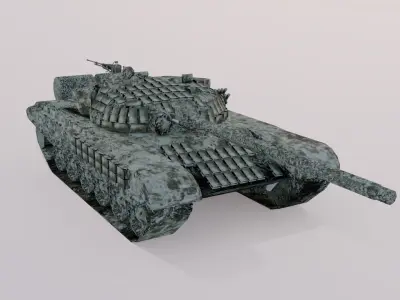 3d T72b Tank For Game Modeling And Designing Free 3D model