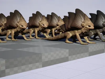 Iguana1 - Game Ready Low-poly 3D model Low-poly 3D model