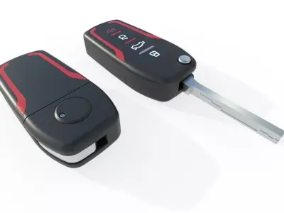 Car key Model 3 Low-poly 3D model