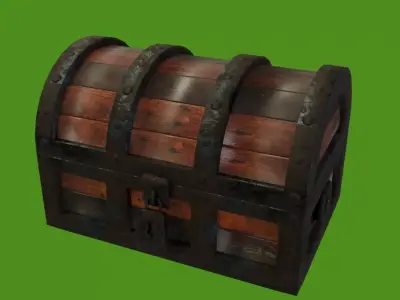 Treasure Chest Low-poly 3D model order