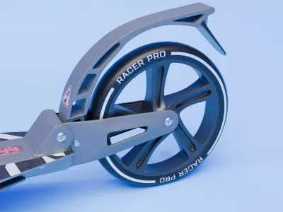 Electric Scooter 3D Model Realistic Product Animation Ready Low-poly 3D model