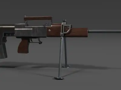 Special Purpose Individual Weapon  1963 Battle Rifle Prototype   Low-poly 3D model