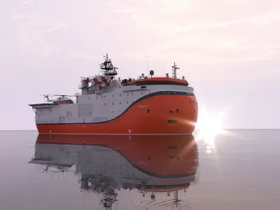 Self-propelled platform North Pole 3D model