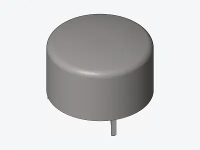 Furniture - Sofa - Contemporary - Snow - Footstool Round Low-poly 3D model