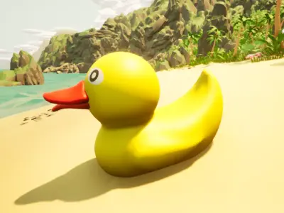 Classic Rubber Duck Shower Toy FREE MODEL Free low-poly 3D model