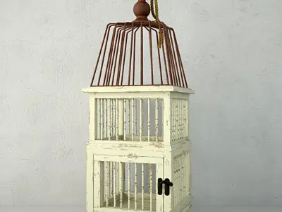 Antiqued Decorative Birdcages 3D model
