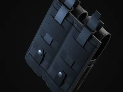 Military Pouch Low-poly 3D model