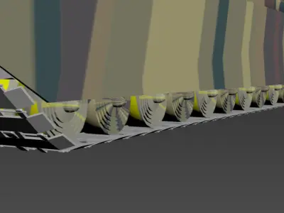 Ratte tank in camouflage 3D model