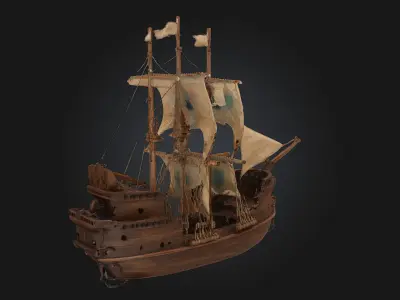 Majestic Voyage  Grand Sailing Adventure Diorama Package 3D model