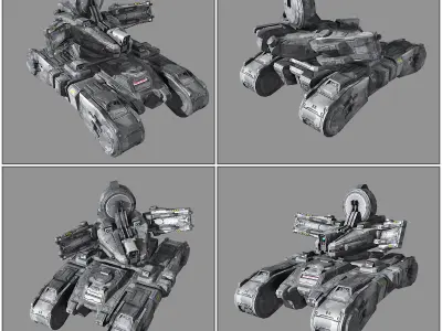 SF Medium Tank Radar MK7 Low-poly 3D model