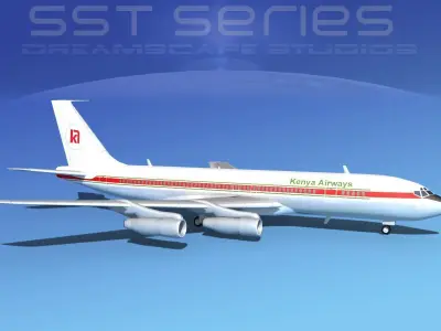 Boeing 707-320 SS Kenya Airways 3D model