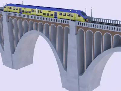 Viadcut with Pesa Link 3D model