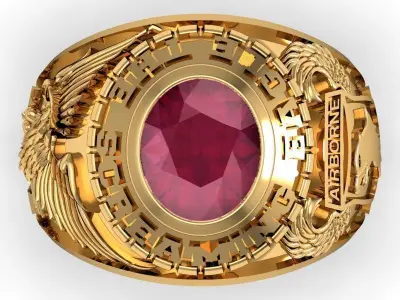 army ring eagle 3D print model