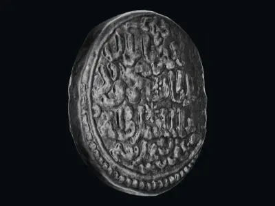 Karamanoglu Coin Low-poly 3D model