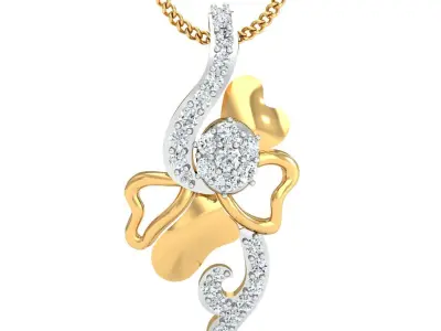 Heart Women Pendant 3dm STL FBX OBJ Render Details 3D print model