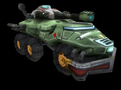 Tank Boss AT Low-poly 3D model