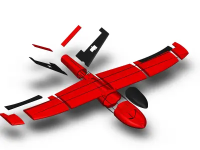 FPV CORN PLANE WATER LANDING BODY 3D print model