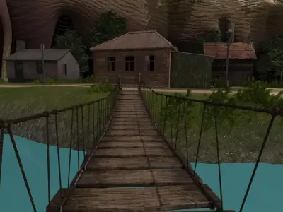 Mountain Village Scene 3D model purchase