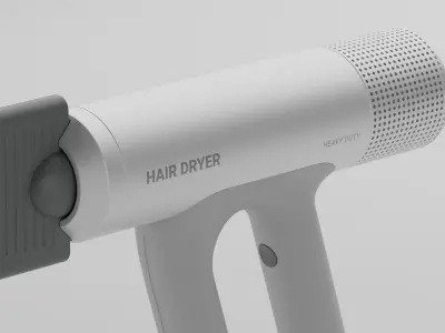 Industrial Modern Hair Dryer 3d Concept Design 3D model