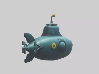 Cartoon Submarine 3D model purchase