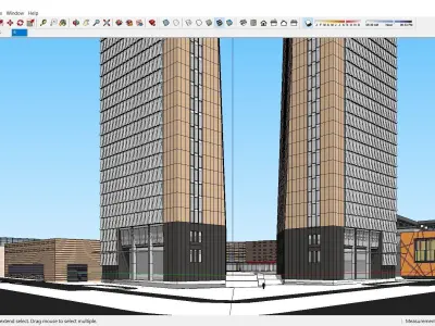 Sketchup Commercial Complex 142 3D model