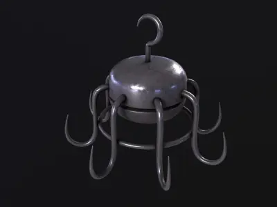 Meat Hook Low-poly 3D model purchase