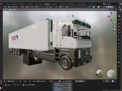 Renault Magnum Legend With Semitrailer 2 3D model
