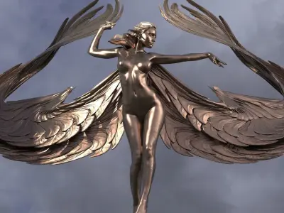 Elements Wings Sculpture 4 3D model