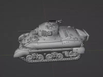 M5 Stuart Low-poly 3D model