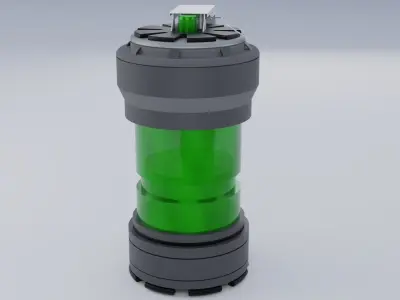 Futuristic Atom Bomb  Free low-poly 3D model