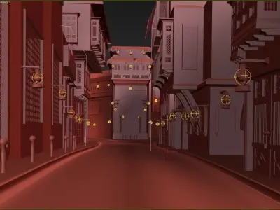 Exterior old street Cairo Egypt 3D model