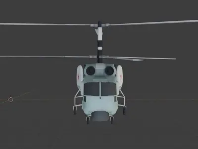 Military Helicopter ka27 Low-poly 3D model