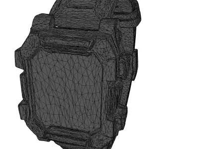 Futuristic Rugged Smartwatch Model 3D model