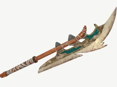Bone Axe Low-poly 3D model