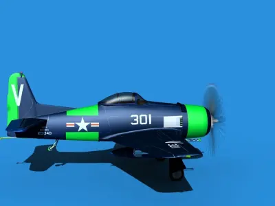 Grumman F8F-2 Bearcat V14 3D model